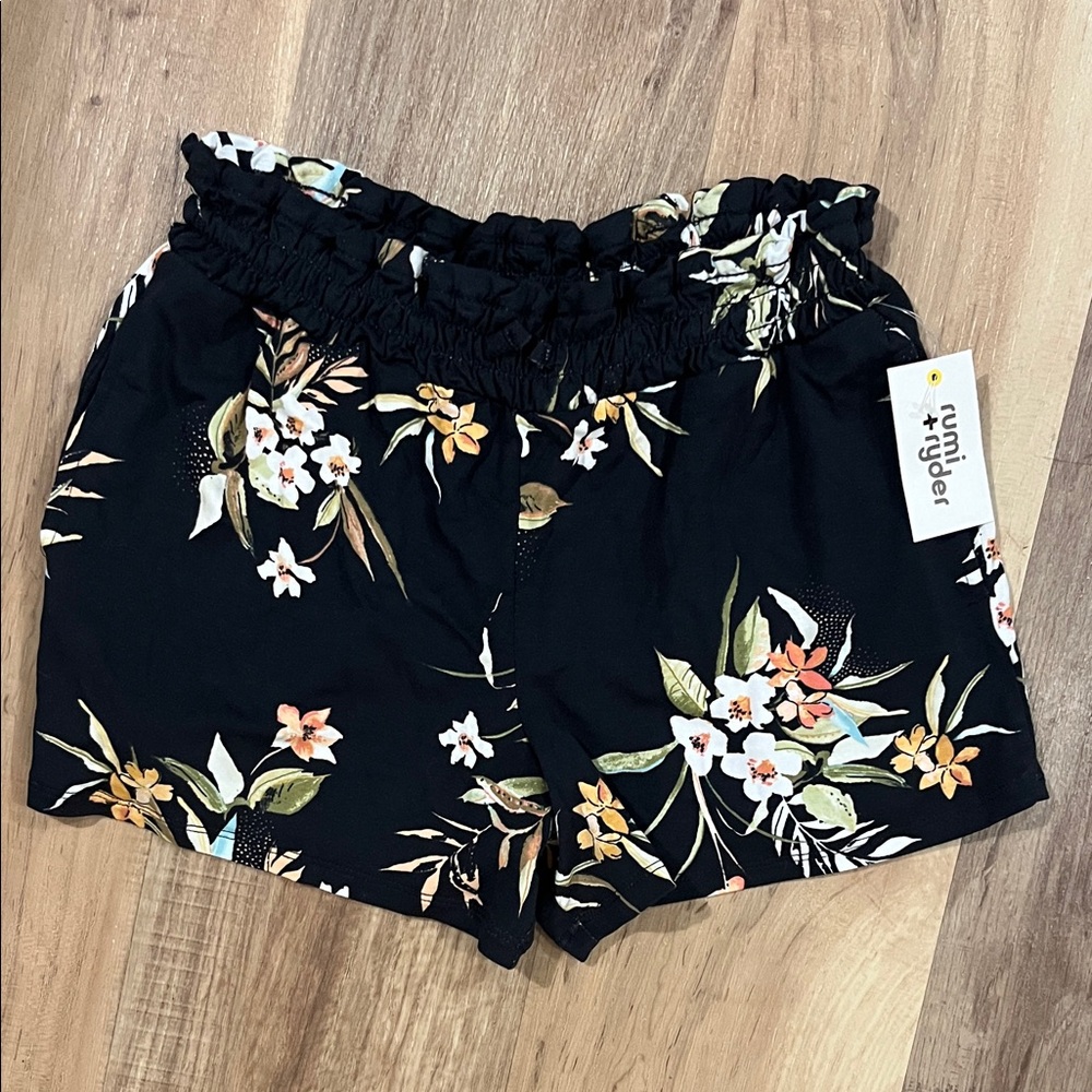 Nini Ryder Kids Black Floral Shorts